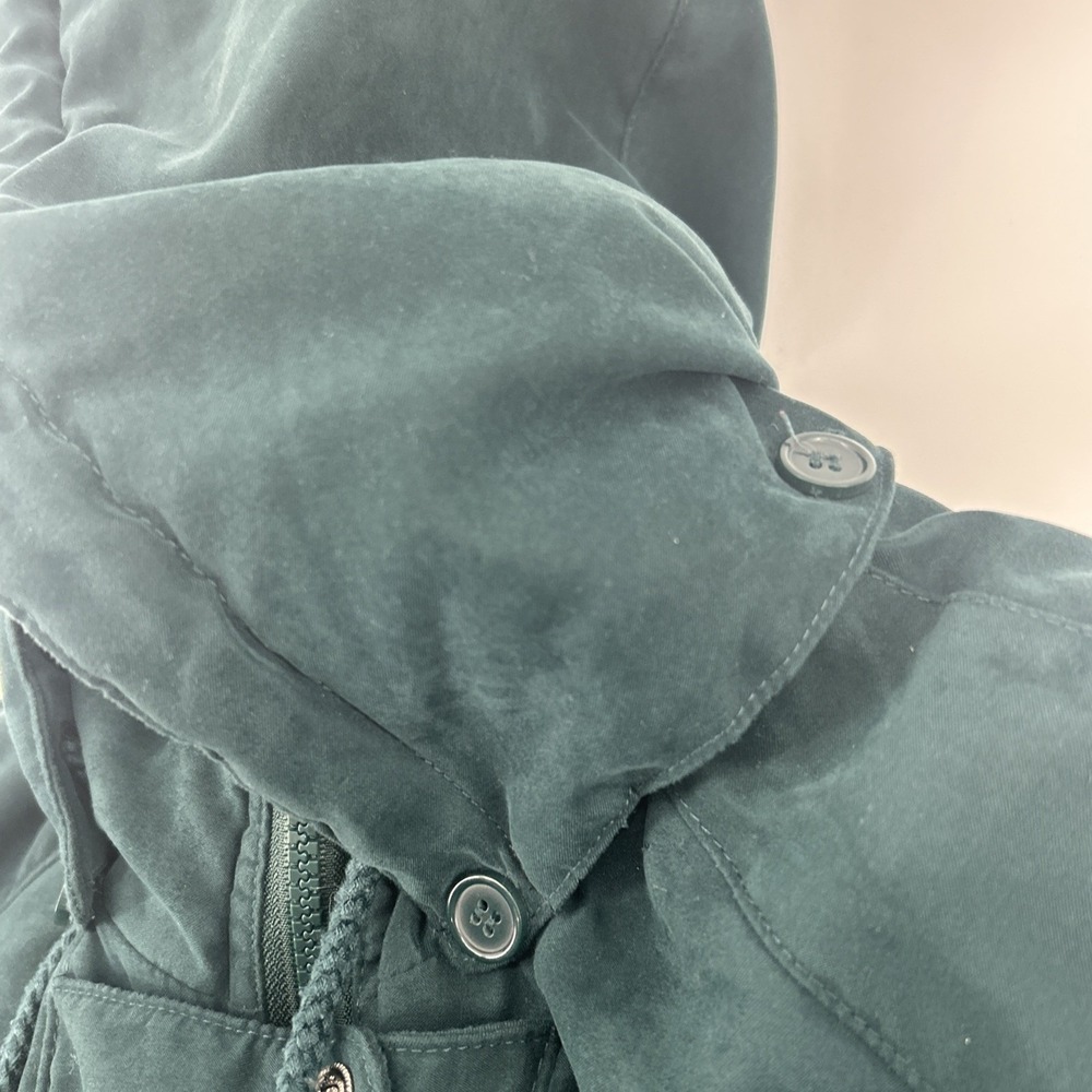 Jacqueline Ferrar Jacket Coat Women's Small Green Casual Lined Removable Hood - Picture 10 of 16